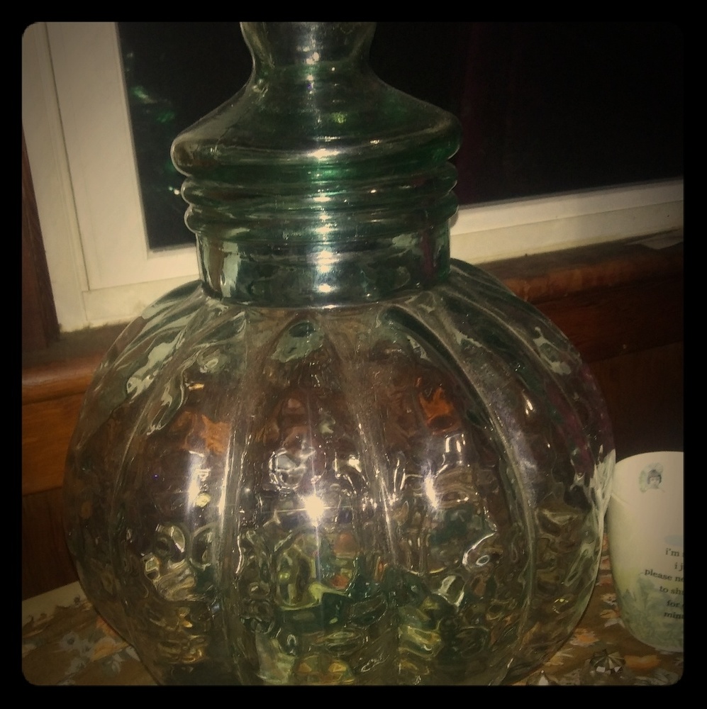 Vintage Large  Glass Centerpiece, Jar